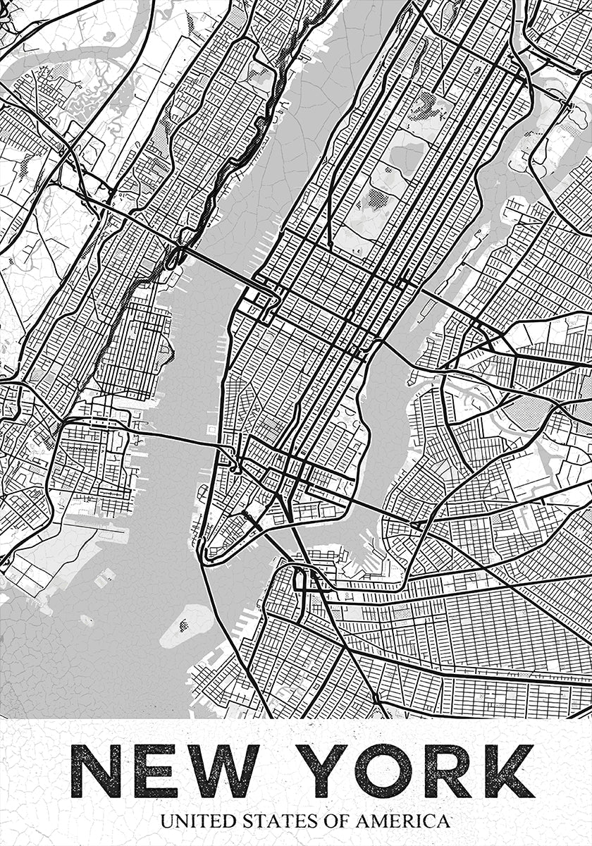 Biały plakat Nowego Jorku