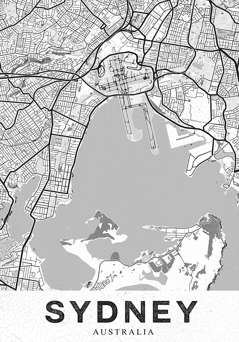 Biały plakat z Sydney