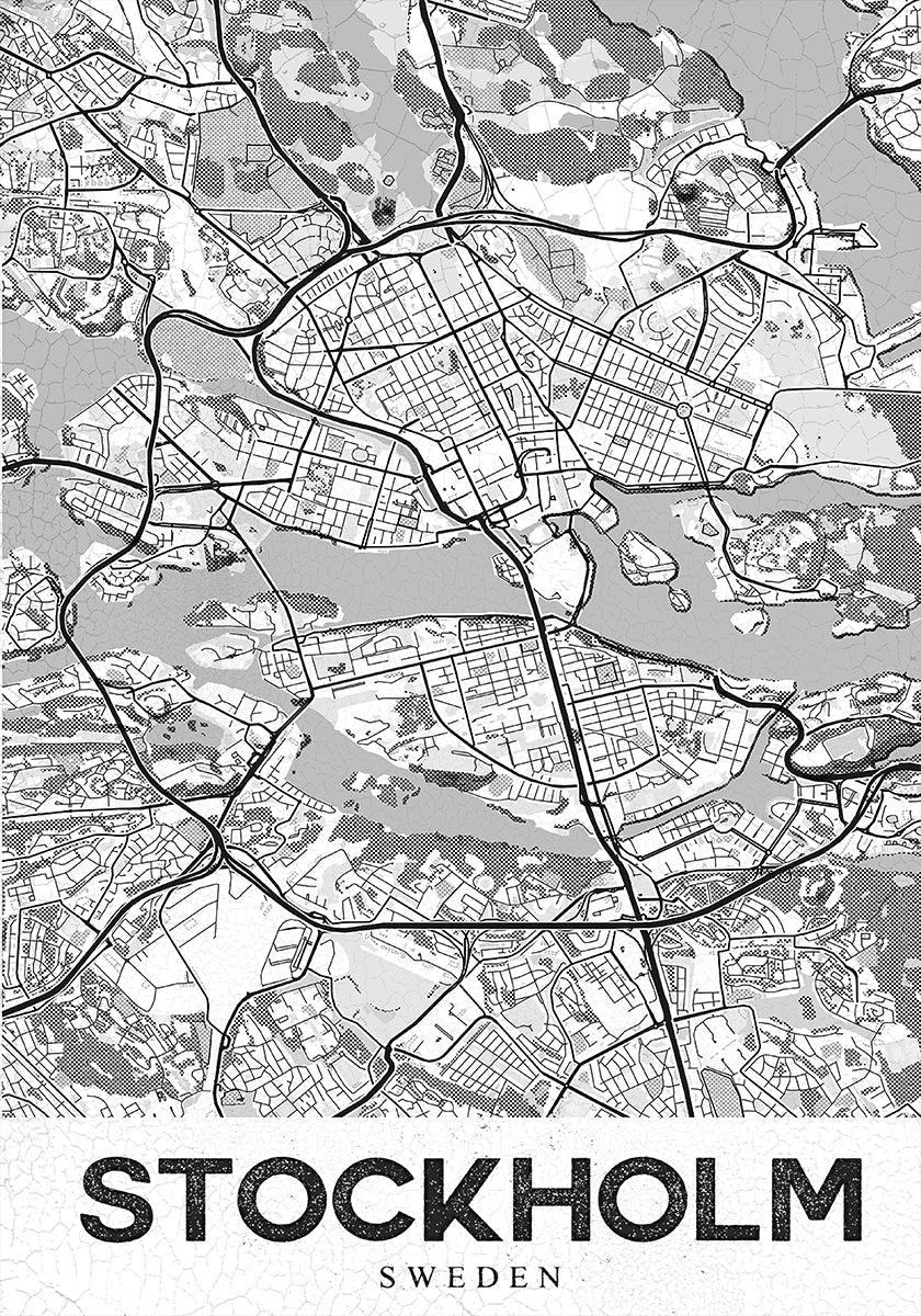 Biały plakat w Sztokholmie