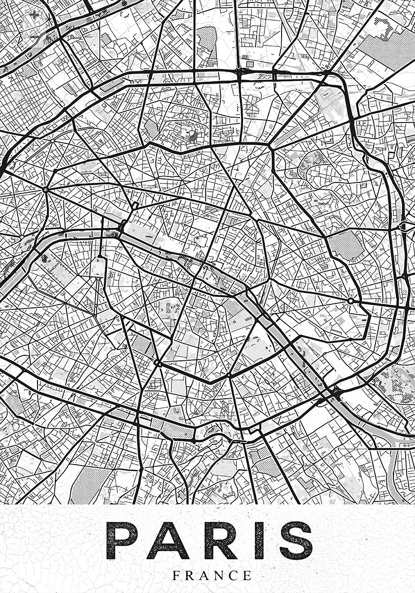 Biały plakat Paryża