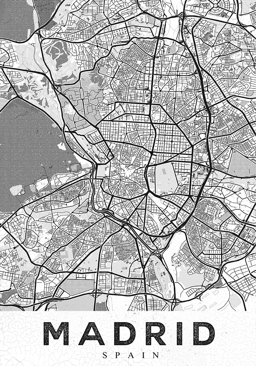 Biały plakat Madrytu