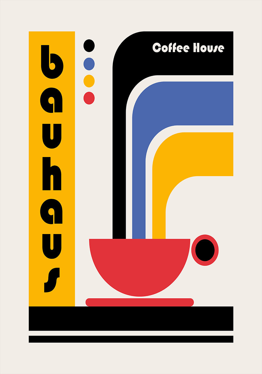 Plakat kawiarni Bauhaus