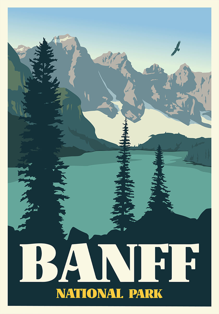 Plakat podróżniczy do Parku Narodowego Banff