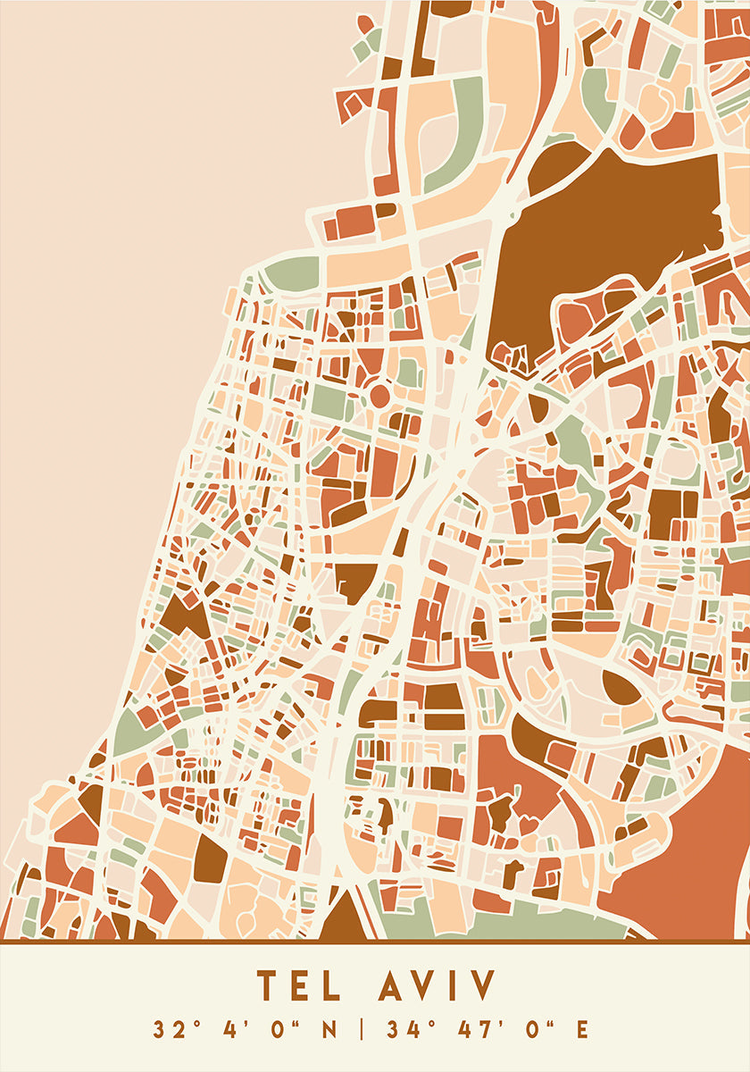 Czarny plakat z mapami odcieni ziemi 87