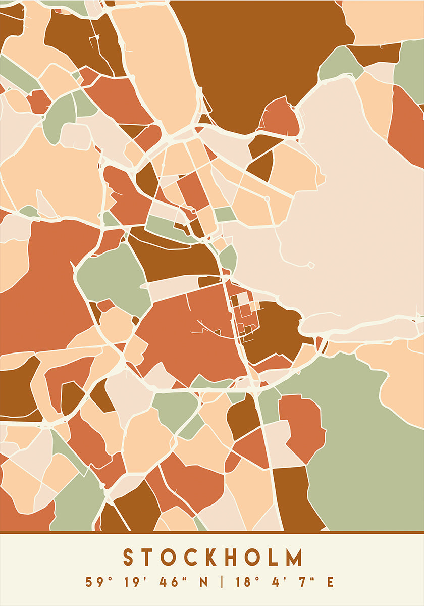 Czarny plakat z mapami odcieni ziemi 83