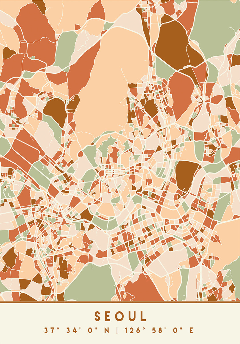 Czarny plakat z mapami odcieni ziemi 79