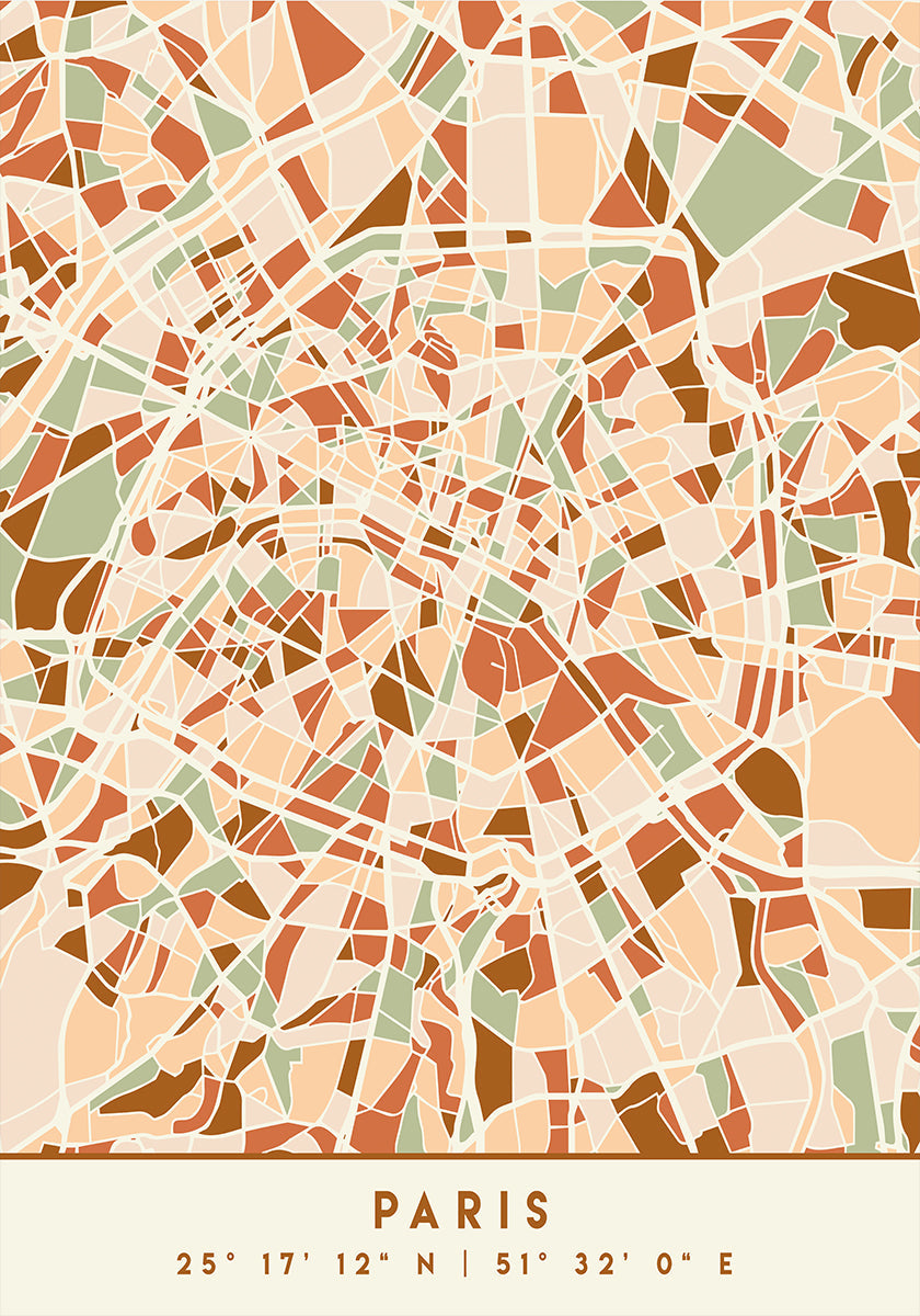 Czarny plakat z mapami odcieni ziemi 64