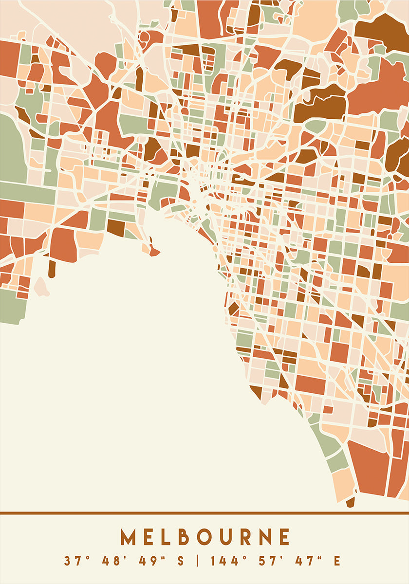Czarny plakat z mapami odcieni ziemi 50