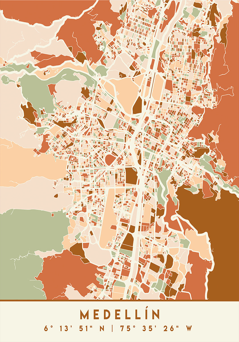 Czarny plakat z mapami odcieni ziemi 49
