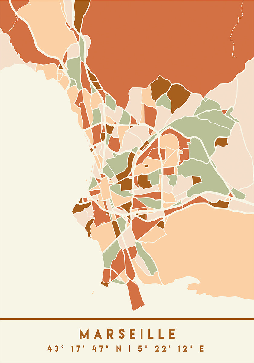 Czarny plakat z mapami odcieni ziemi 48