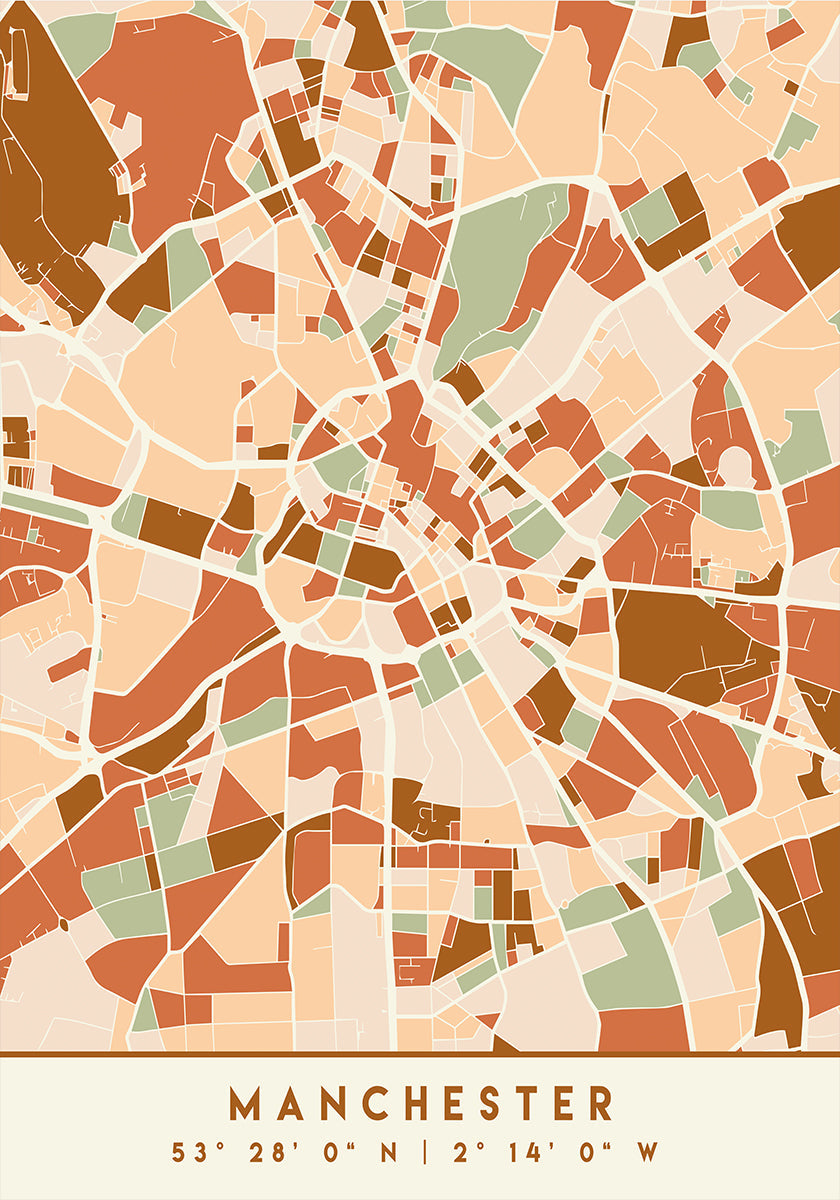Czarny plakat z mapami odcieni ziemi 45