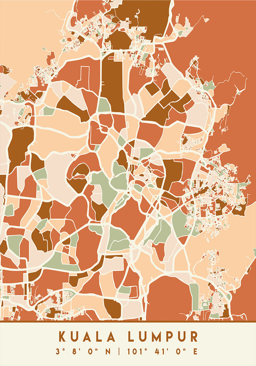 Czarny plakat z mapami odcieni ziemi 37