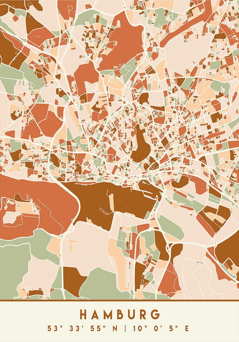 Czarny plakat z mapami odcieni ziemi 31