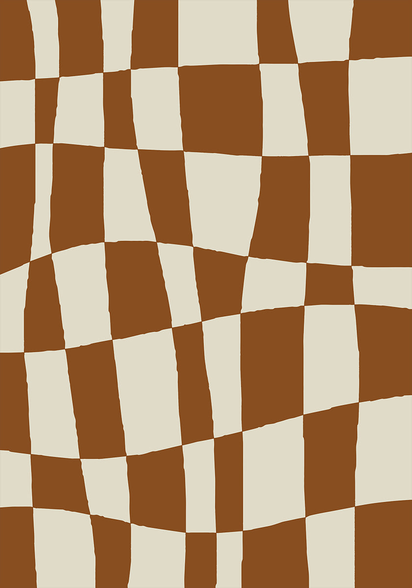 Minimalny plakat w szachownicę