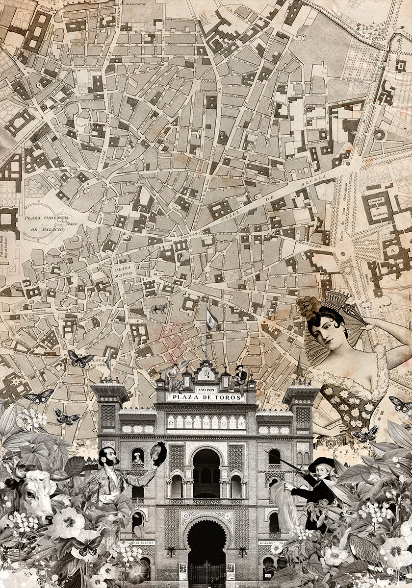 Plakat Madryt (przerwy w mieście).