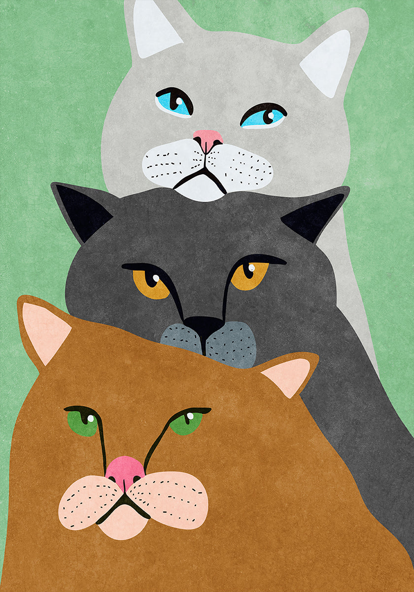 Plakat Cat Trio