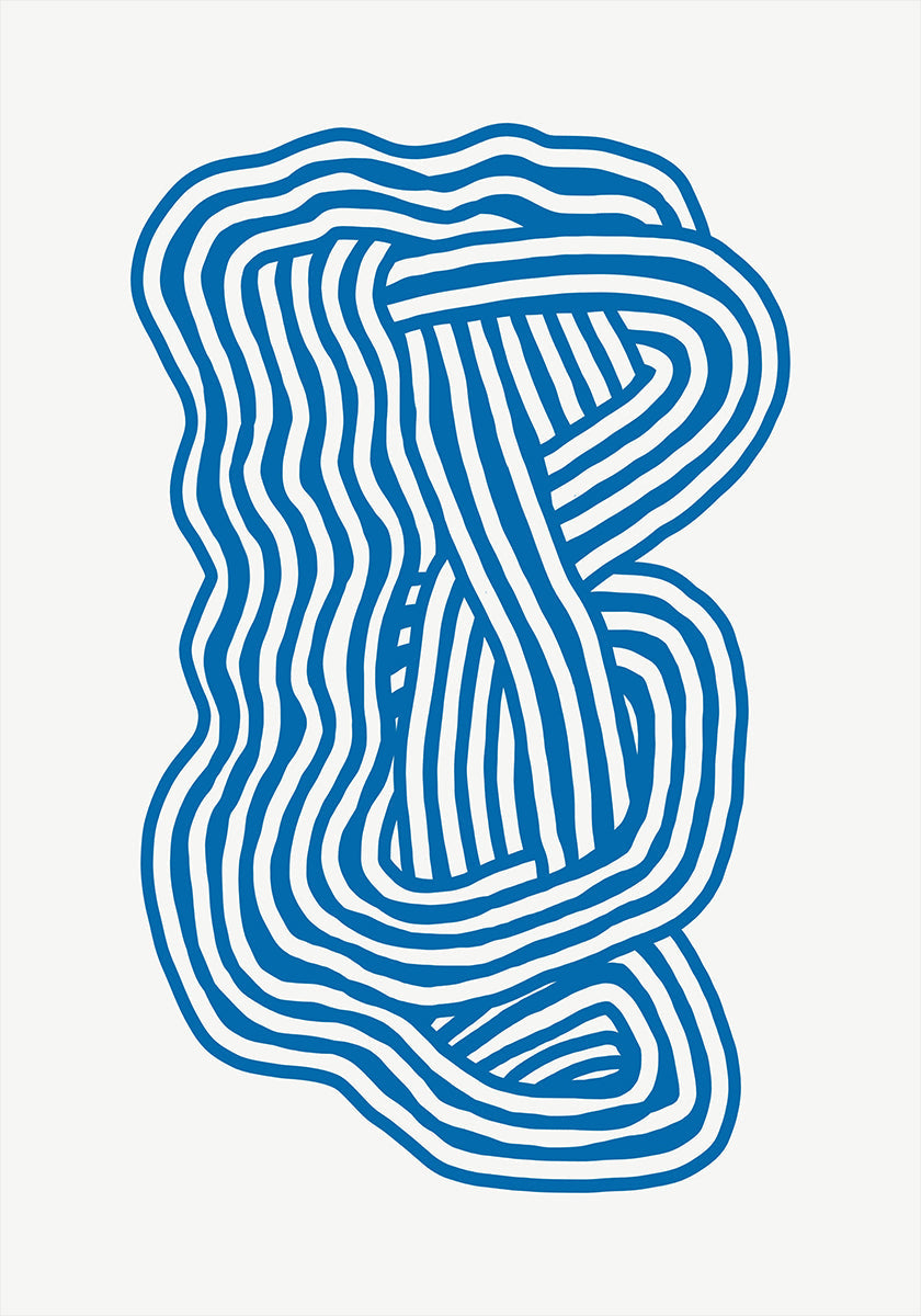 Plakat z grafiką liniową