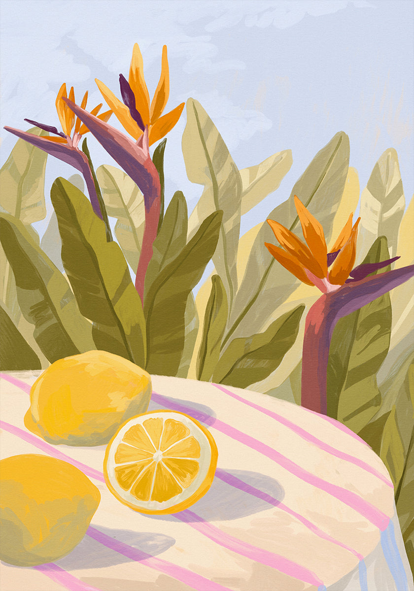Plakat z cytrynowym twistem