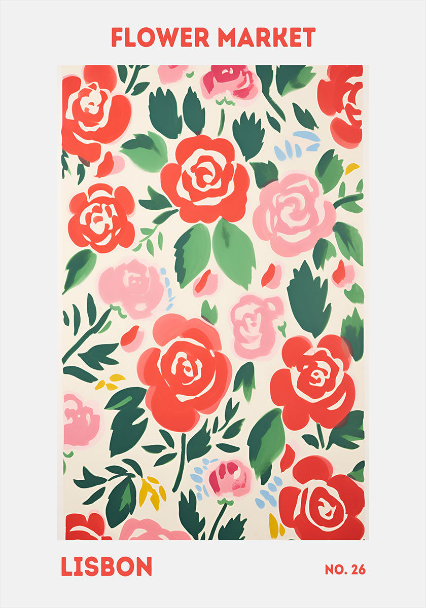 Plakat Targu Kwiatowego w Lizbonie