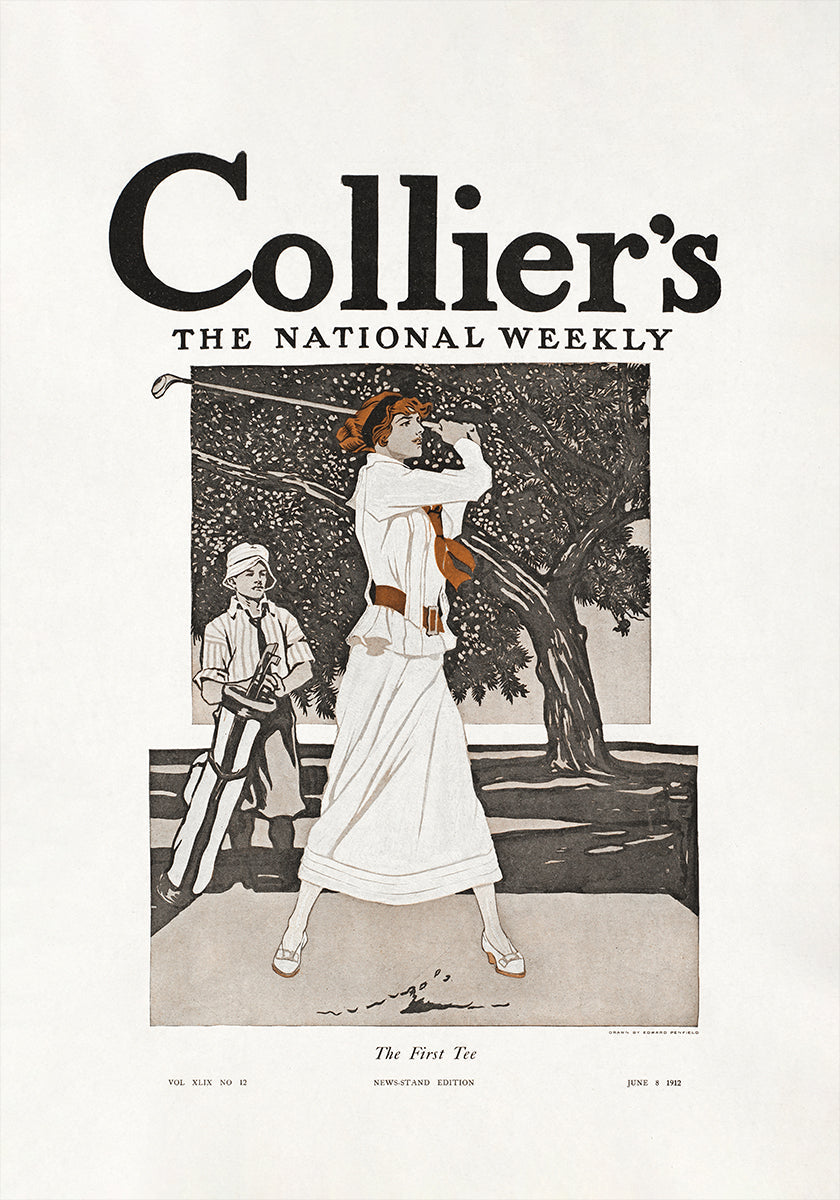 Collier's, Tygodnik Narodowy, plakat pierwszej koszulki (1912).