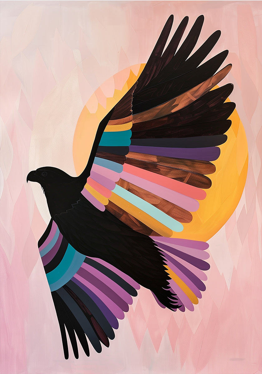 Plakat budzącego się ptaka