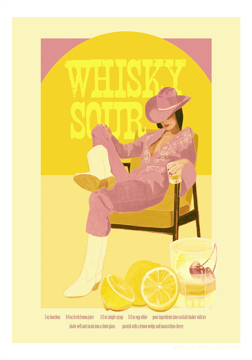 Jlr Whiskysour różowy plakat z kopią