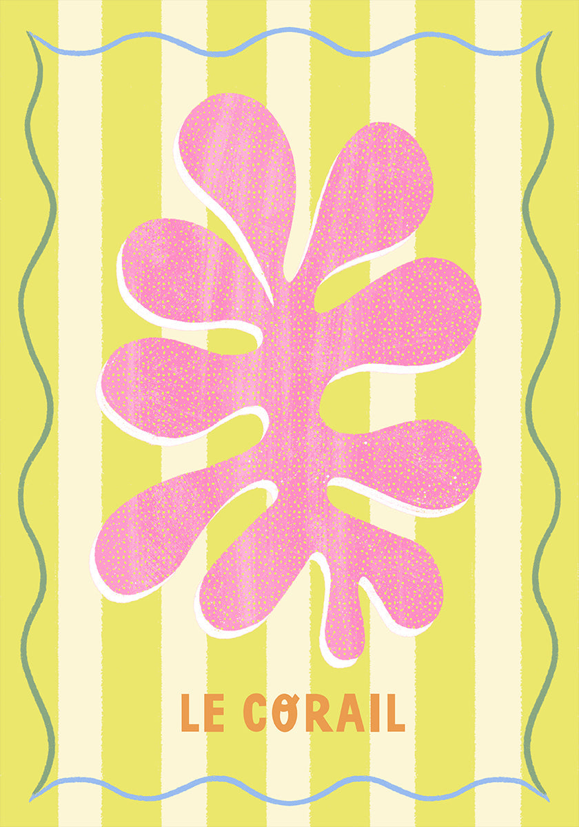 Plakat Le Corail cytrynowo-kremowy