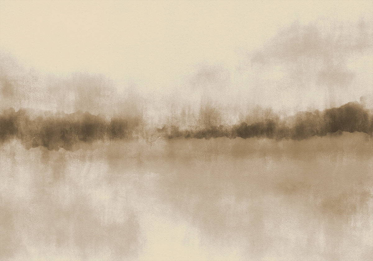 Plakat Abstrakcyjny krajobraz w neutralnych brązach