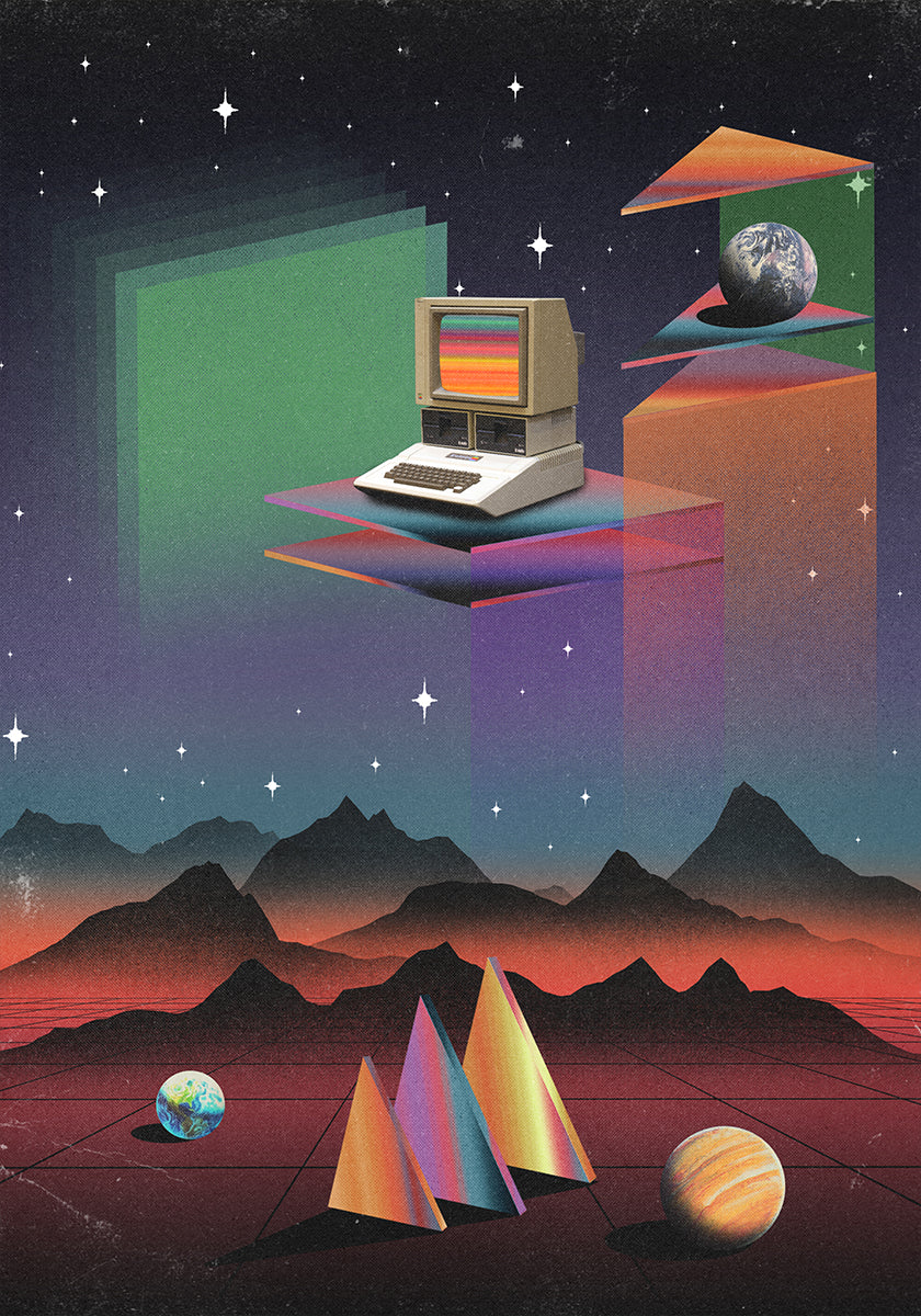 Komputer CRT z lat 80-tych