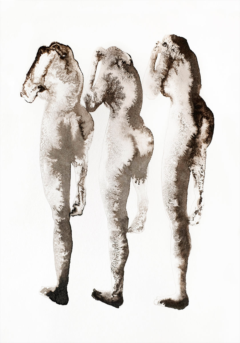 Studium postaci 3x (według Muybridge'a)
