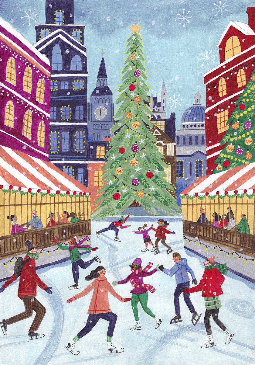 Plakat na łyżwach w Londynie