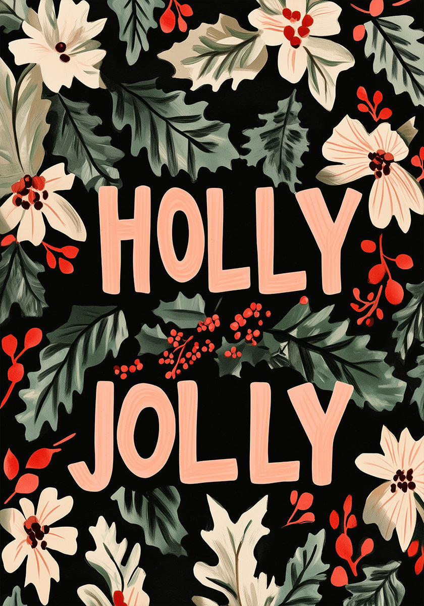 Świąteczny plakat z liśćmi