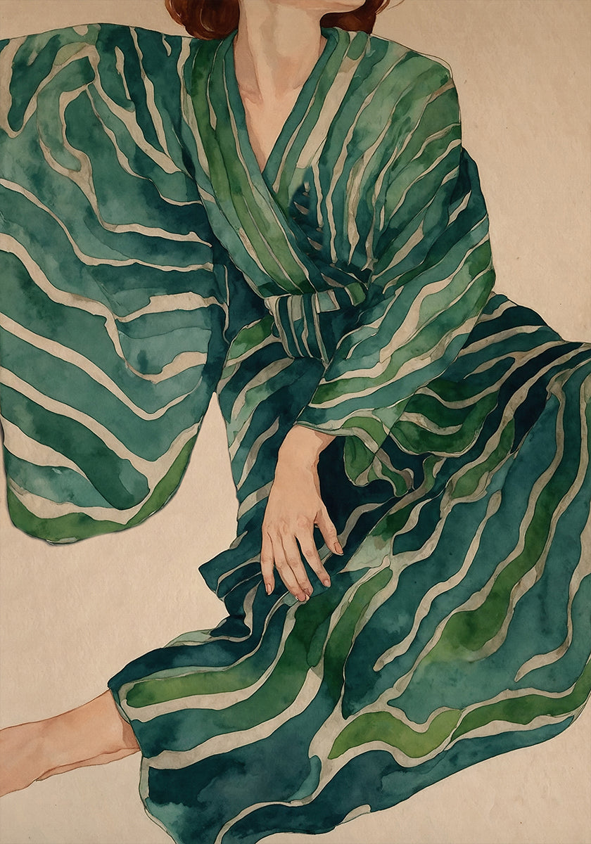 Zielone kimono Flow