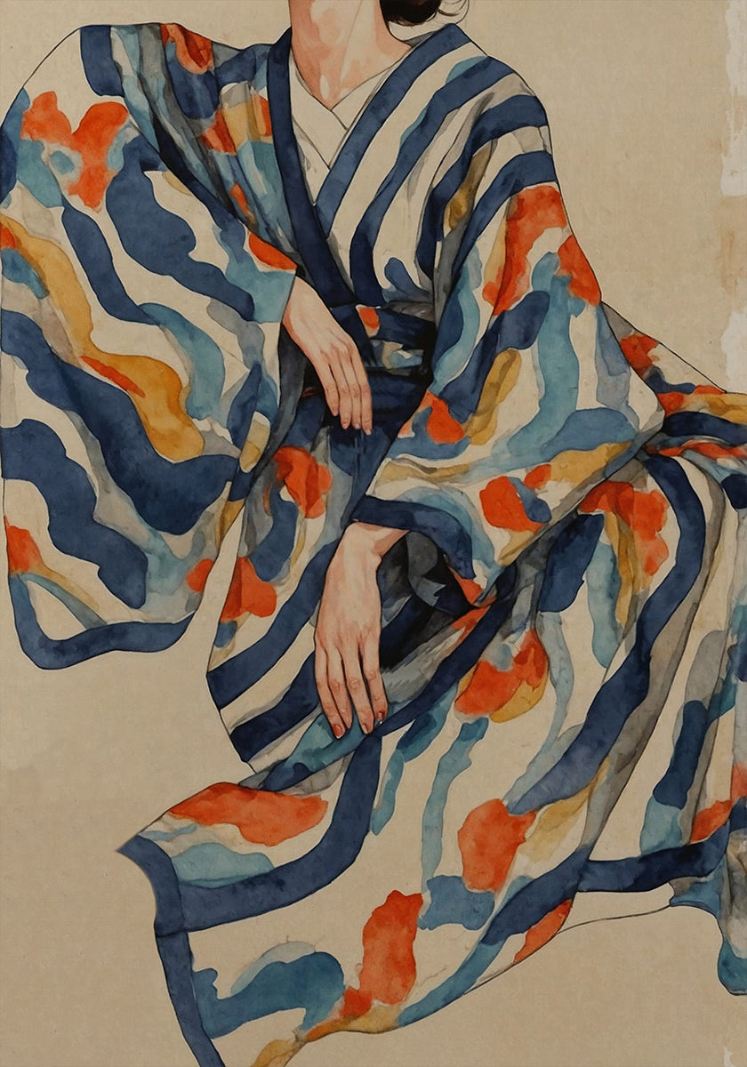 Płynne wzory kimono