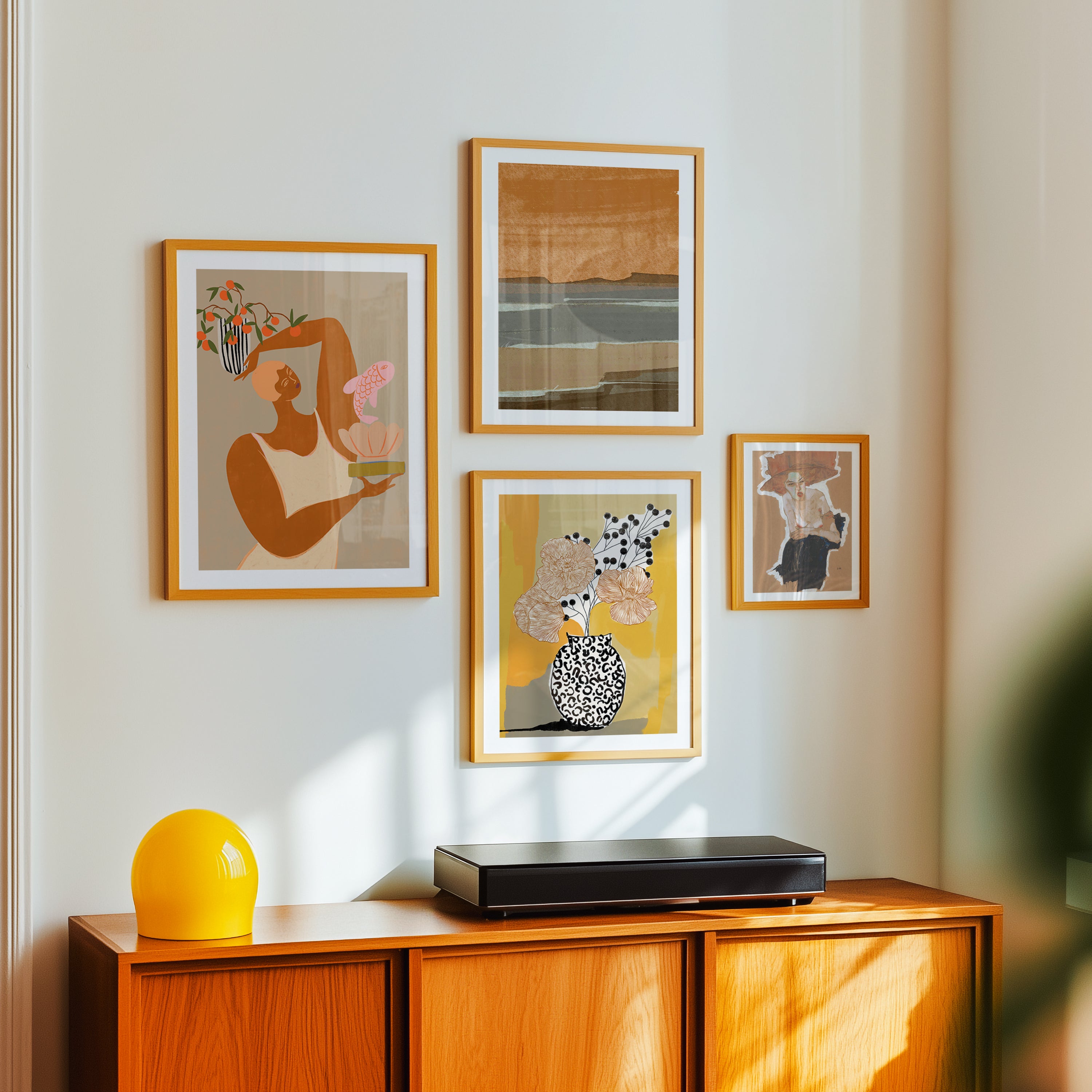Streszczenie nowoczesny zestaw ścienny z galerią plakat