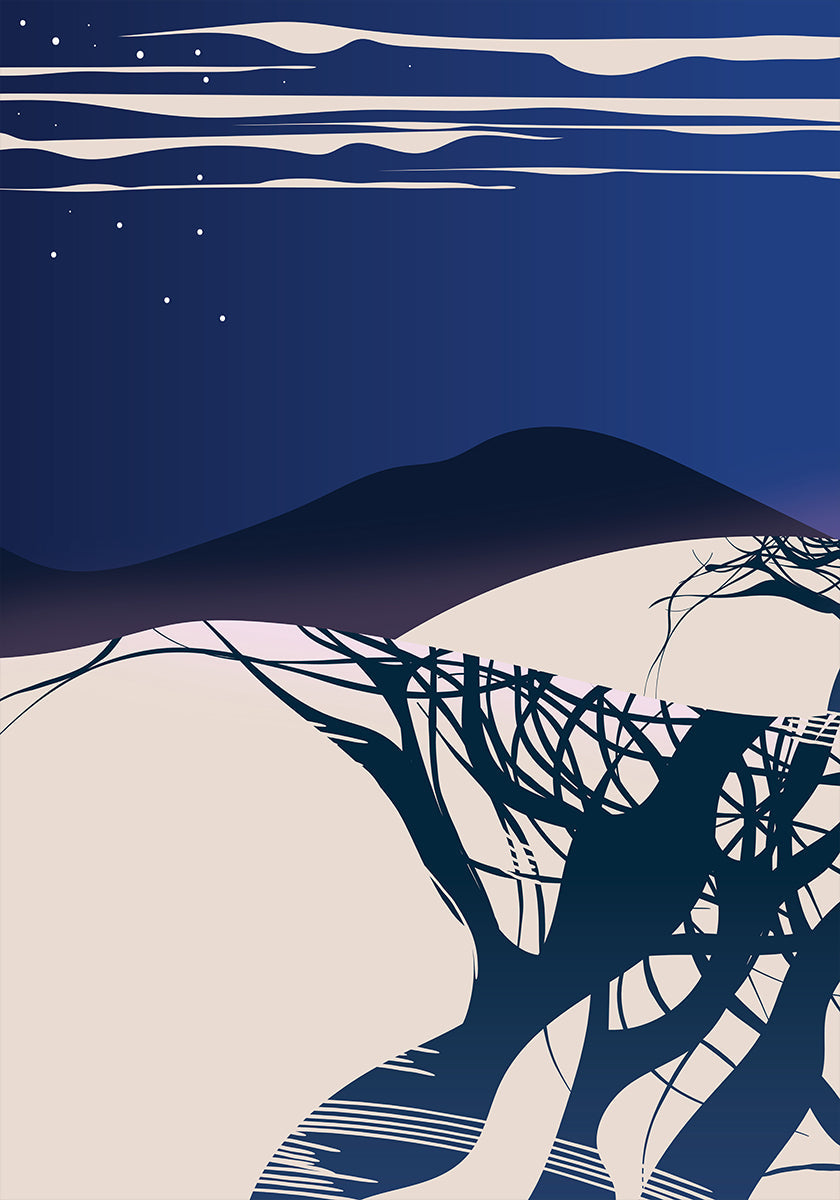 Plakat Zimowe Drzewa