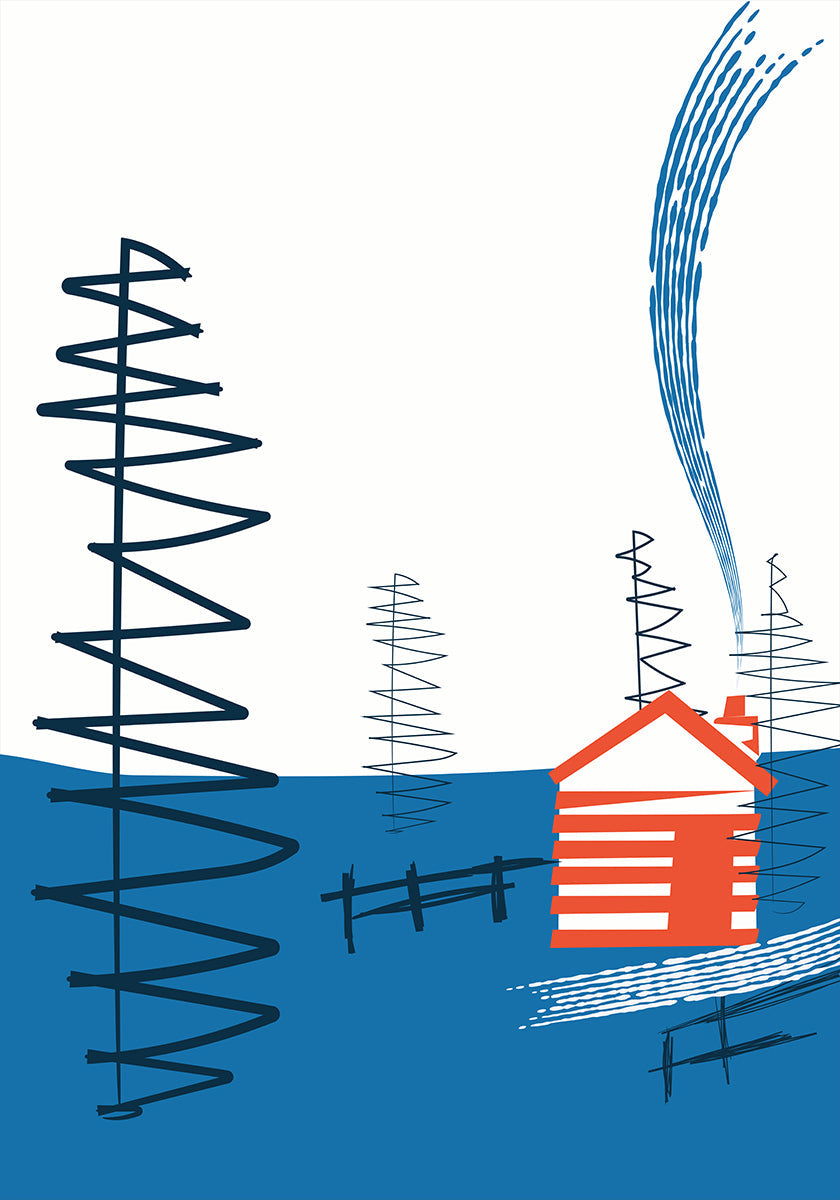 Plakat w przytulnej kabinie