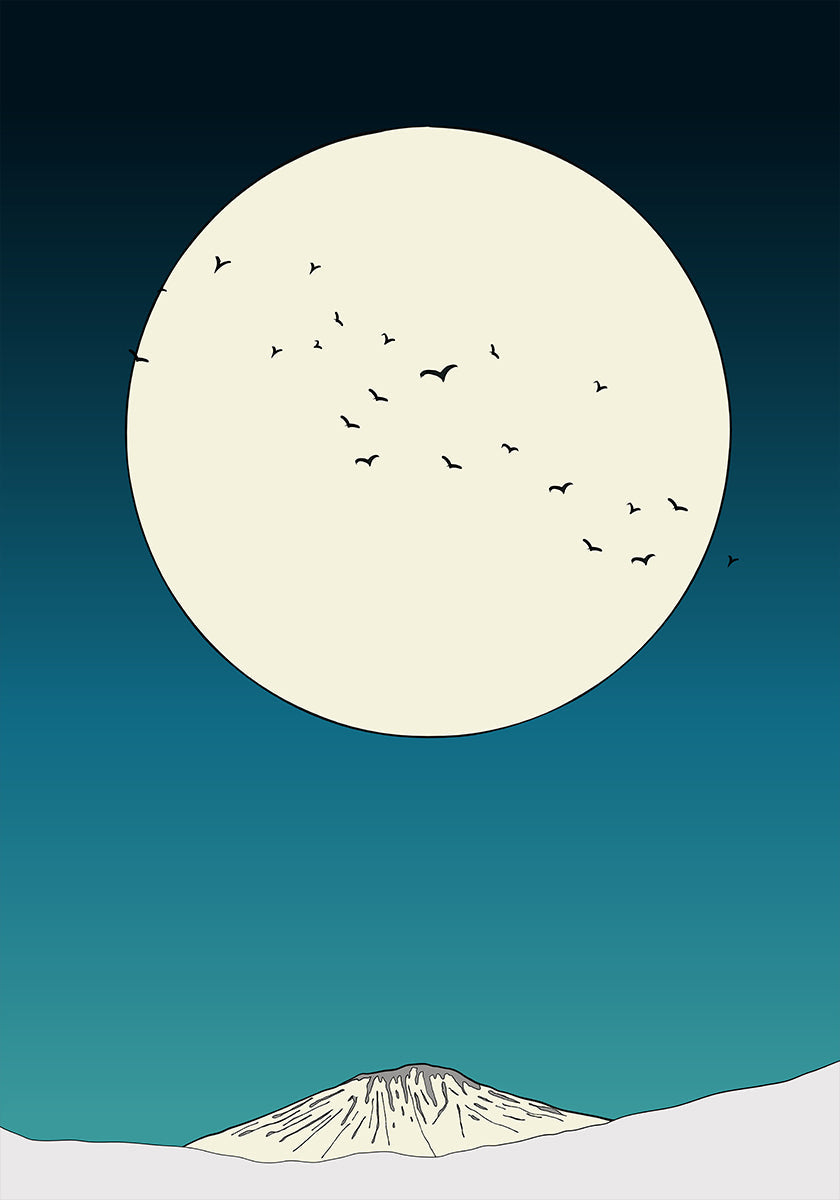 Plakat „Wzlot w świetle księżyca”.