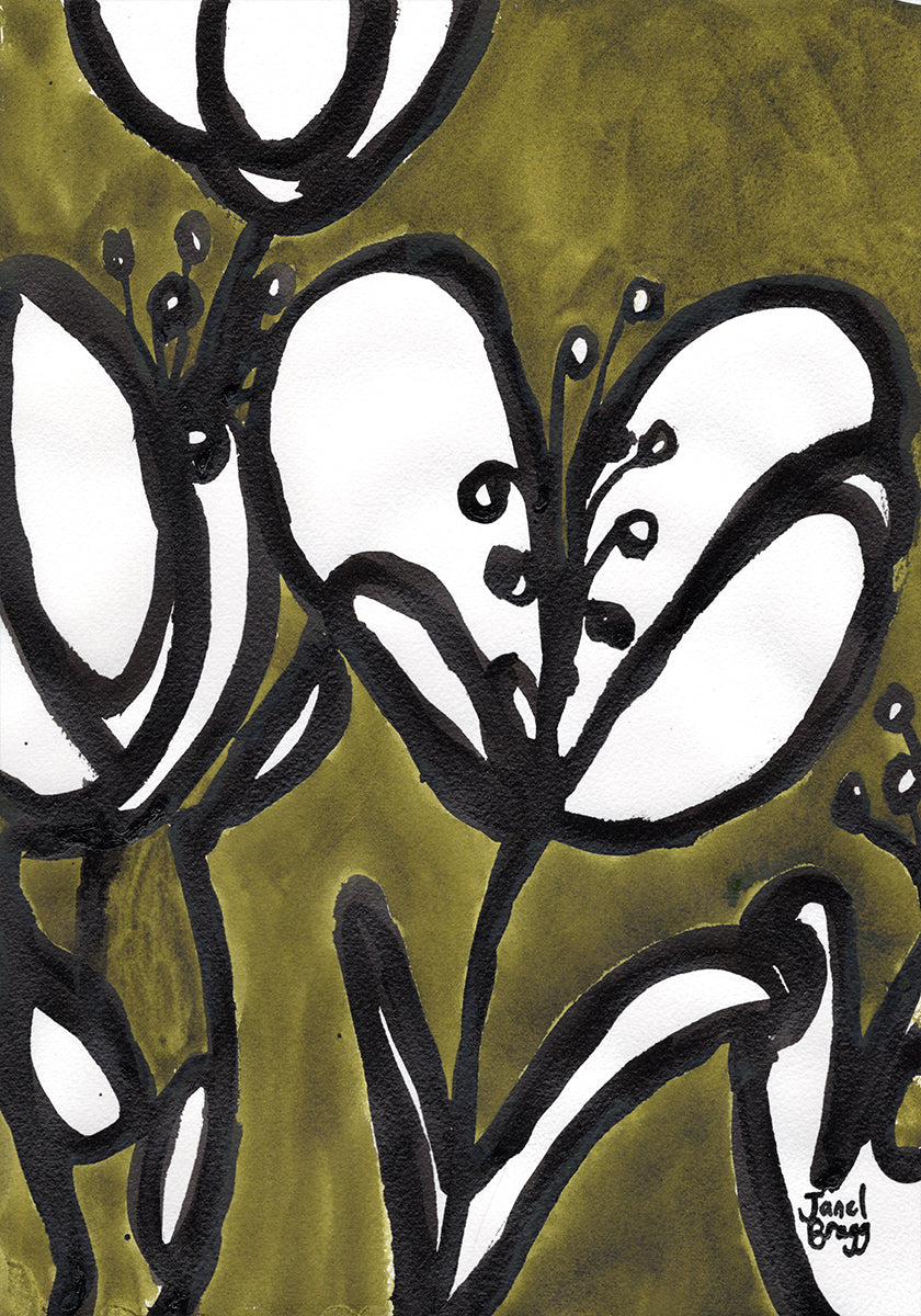 Kwiatowy Z Tulipanami W Zielonym Mchu Plakat