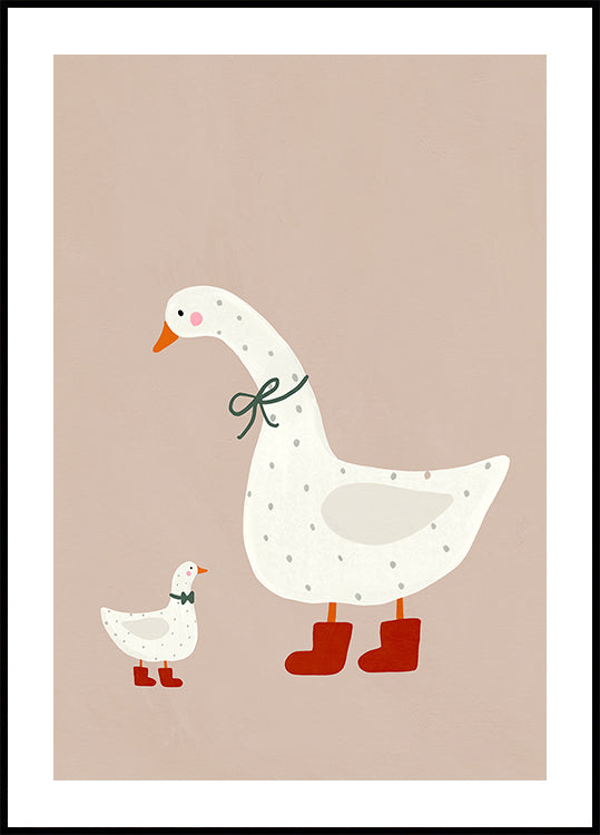 Goose and Gosling Plakat - Posterbox