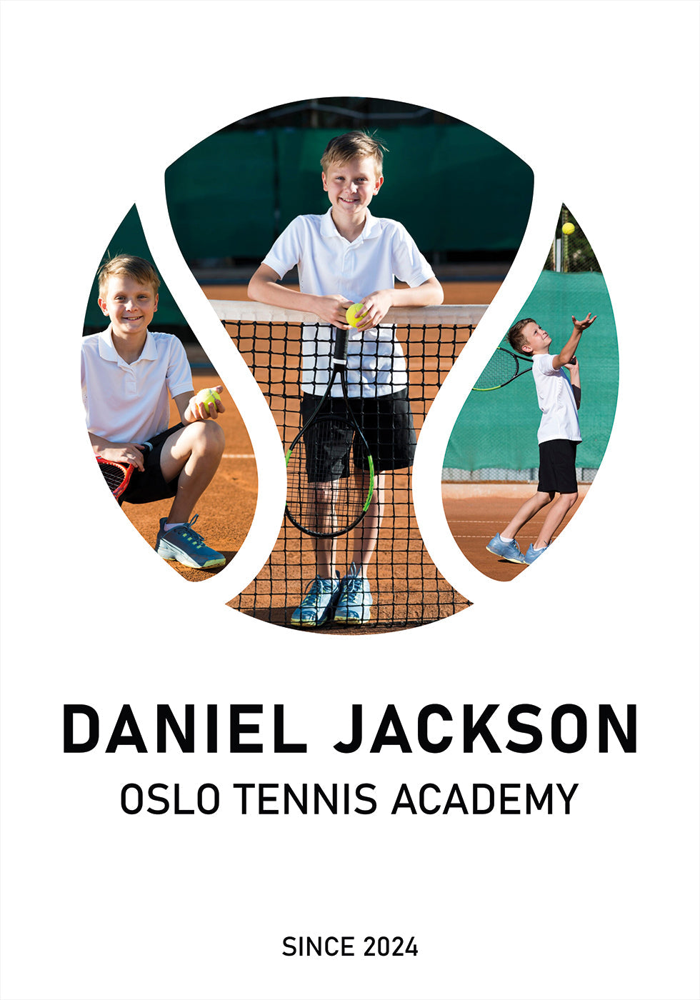 Tenisowy kolaż zdjęć Osobisty plakat - Posterbox