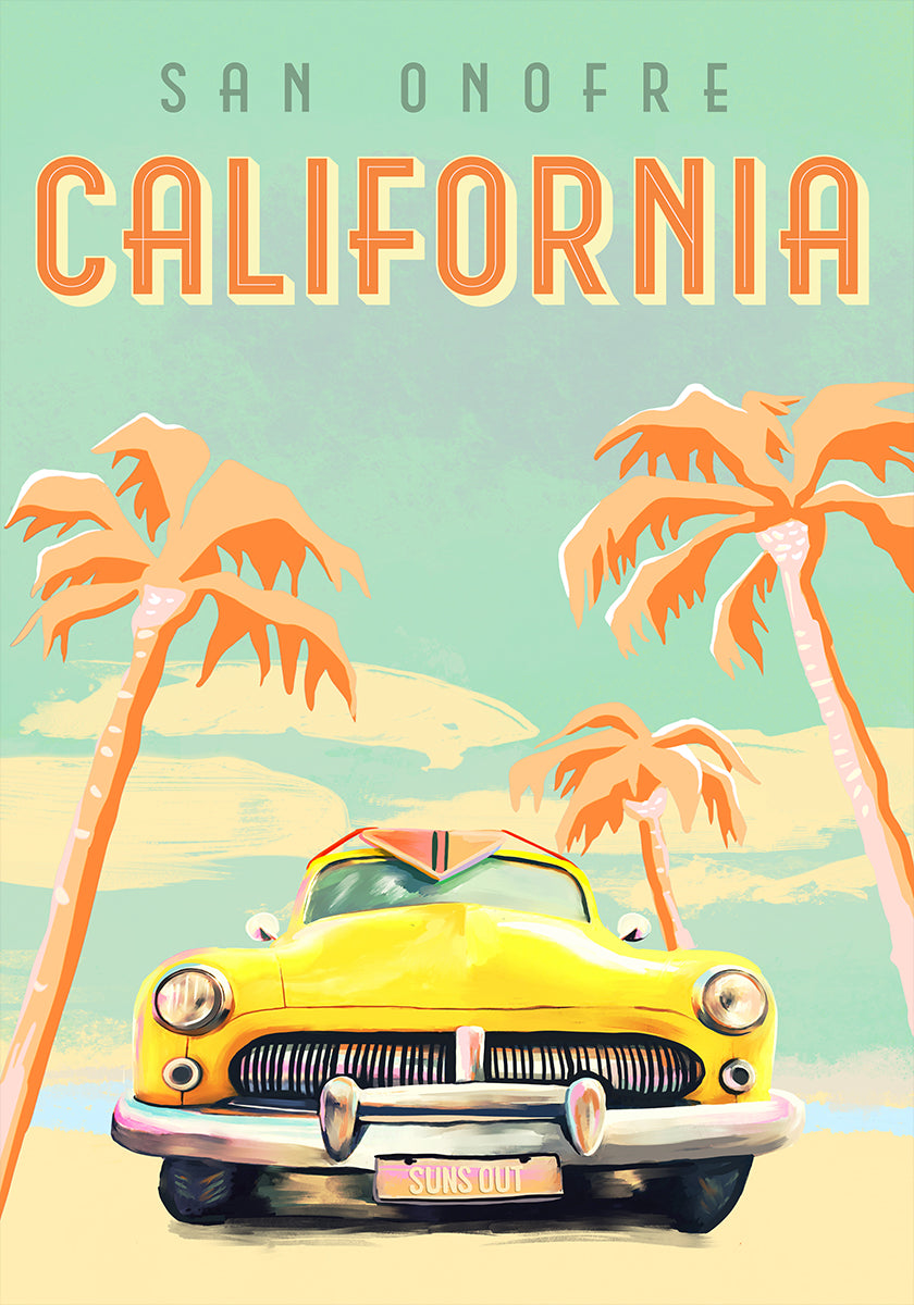 California Surf Poster (NEW) - Posterbox