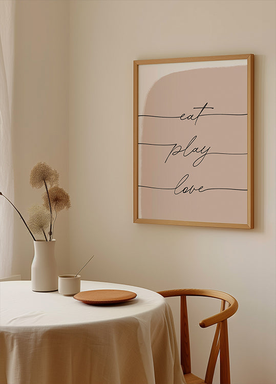 Eat Play Love Plakat - Posterbox