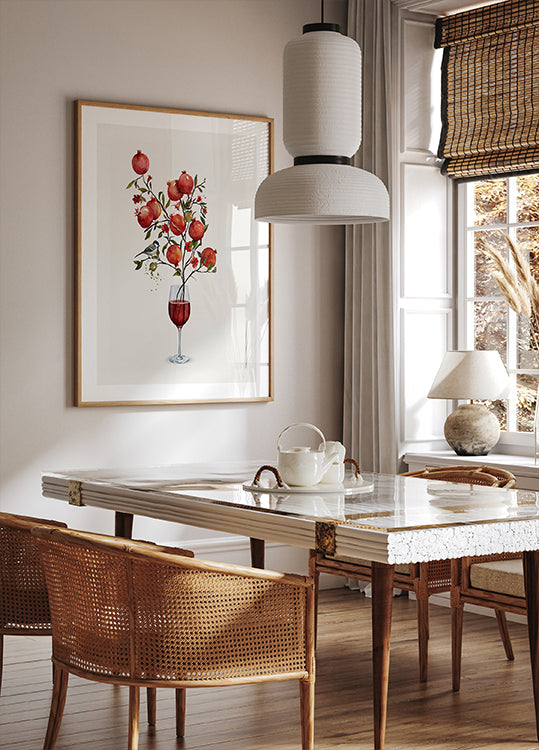 Pomegranate In a Glass of Wine (NEW) - Posterbox