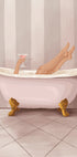 Bathroom Wall Art Poster, Pink Clawfoot Bathtub Print, Glam Powder Room Decor, Vintage-Inspired Bathroom Artwork - Posterbox