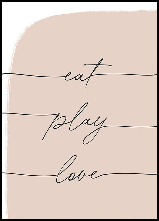 Eat Play Love Plakat - Posterbox