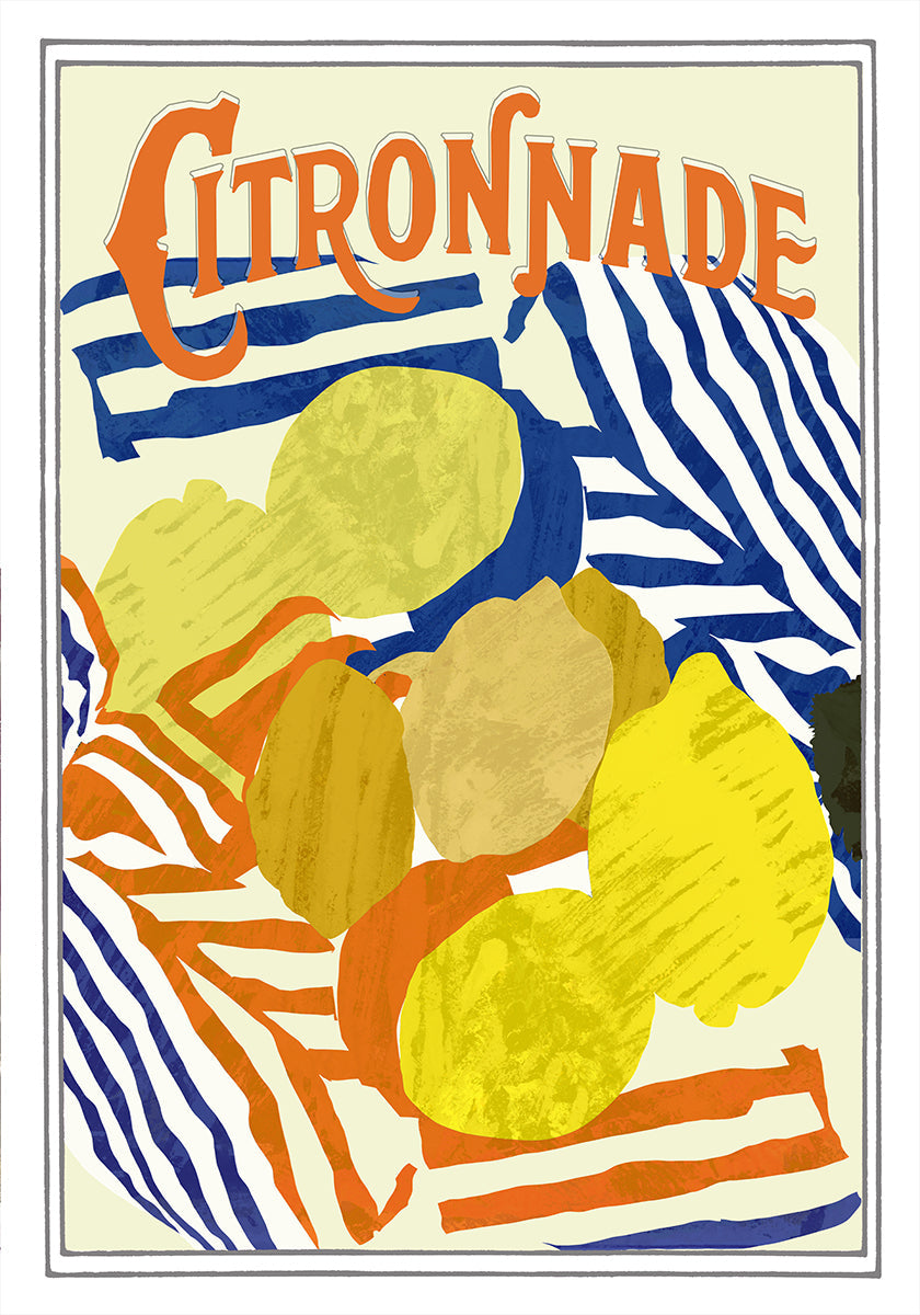 Citronnade Orange and Blue Plakat - Posterbox
