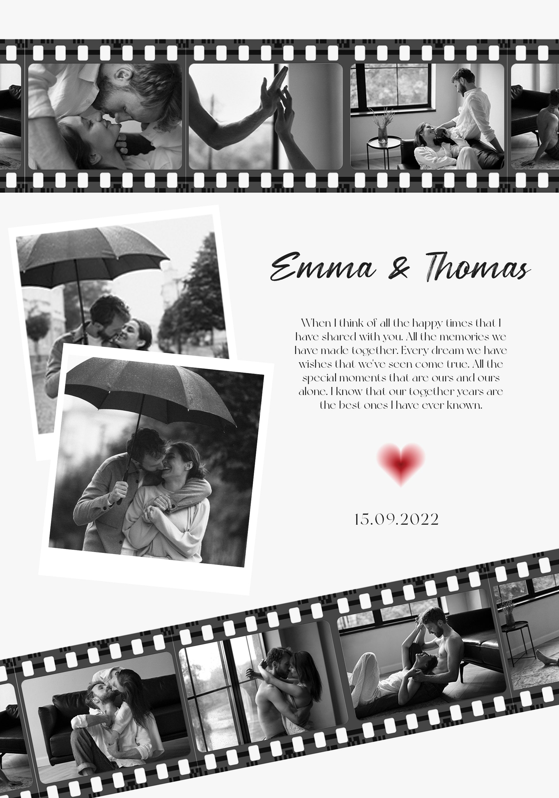 Plakat z rocznicowym kolażem zdjęć filmowych