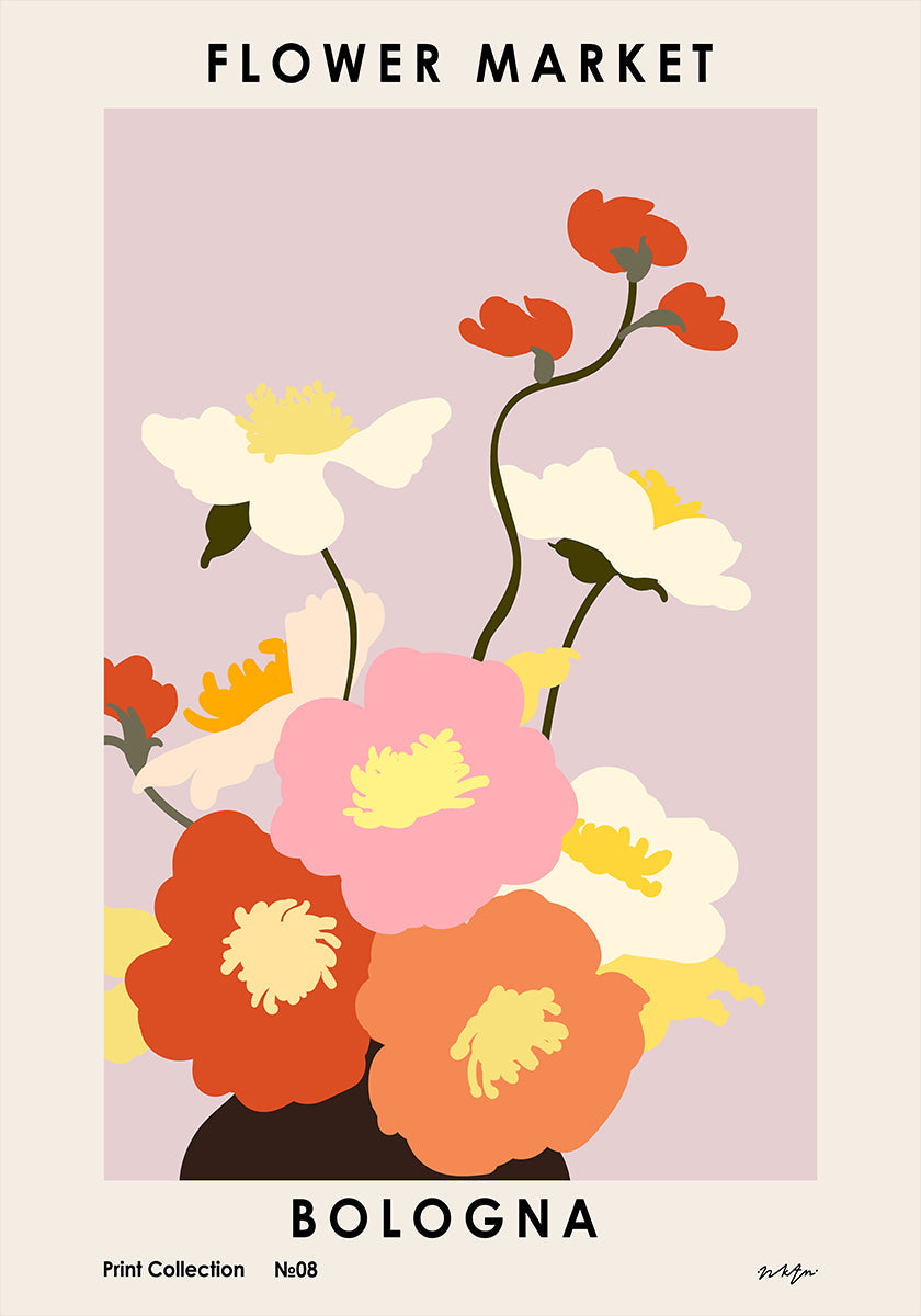 Targ Kwiatowy. Plakat Boloński