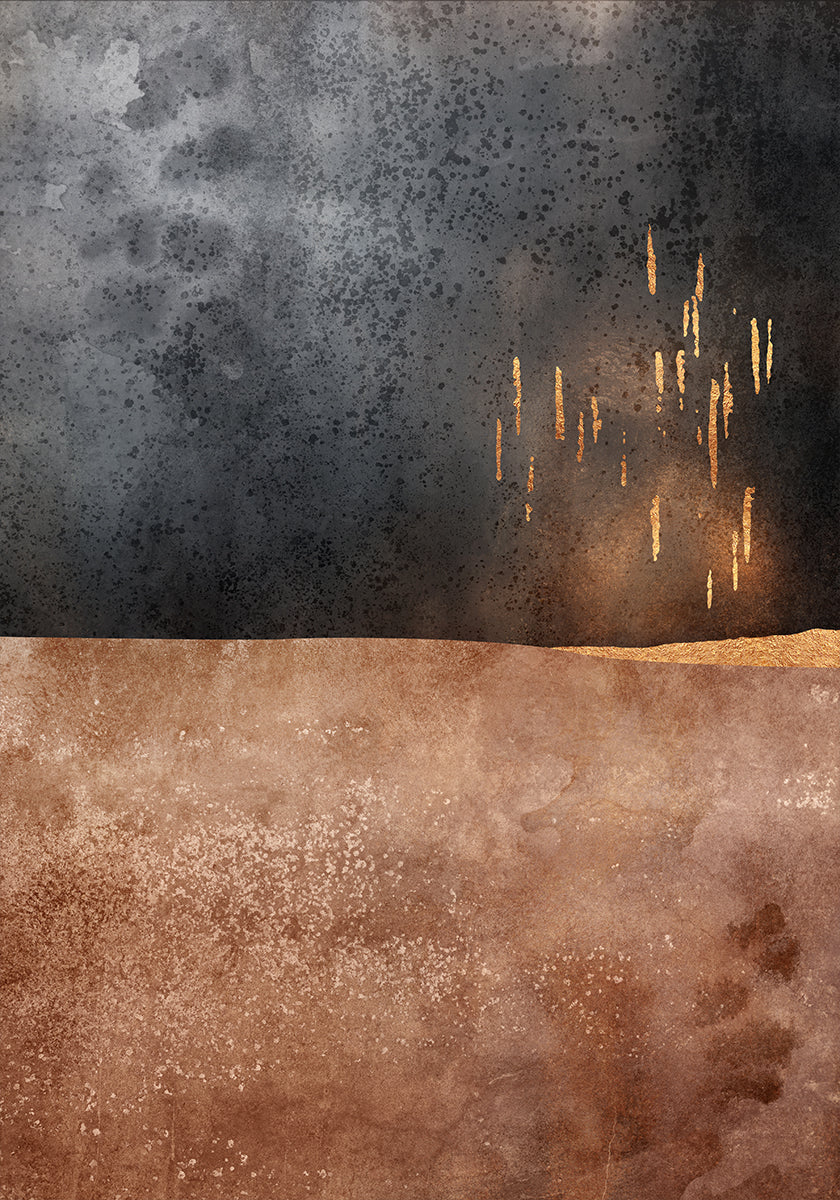 Plakat jesiennego deszczu